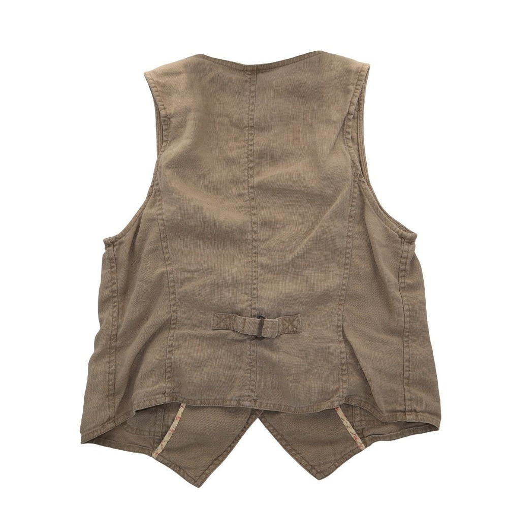 Motherhood Vest Women M Brown Button Front Utility Pocket Cottagecore - Picture 4 of 4
